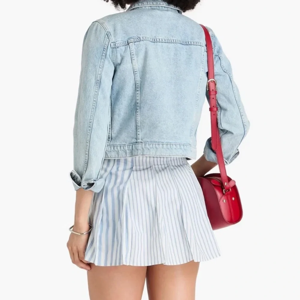 GANNI Stripe Pleated Miniskirt